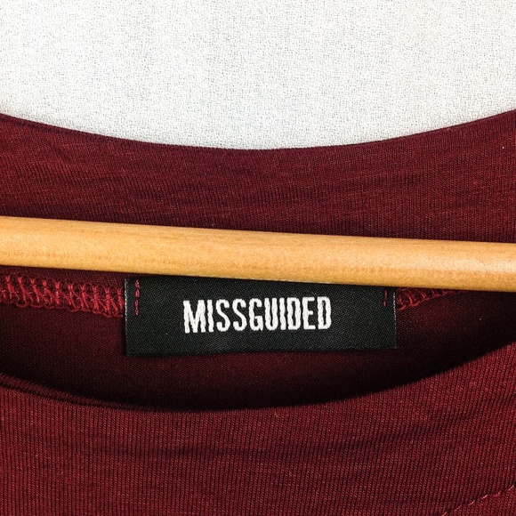 Cailey Midi Bodycon Dress In Burgundy  - Picture 3 of 4